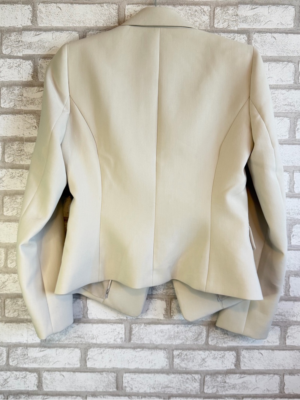 WHBM One Button Blazer Ivory Pumice Jacket NWT Women’s Size 0 Career Chic Coat - Picture 11 of 15